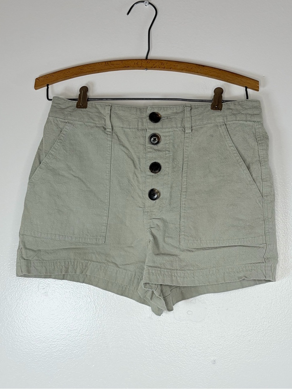O’Neill Morrison Linen Blend Button Front Shorts - Picture 2 of 7